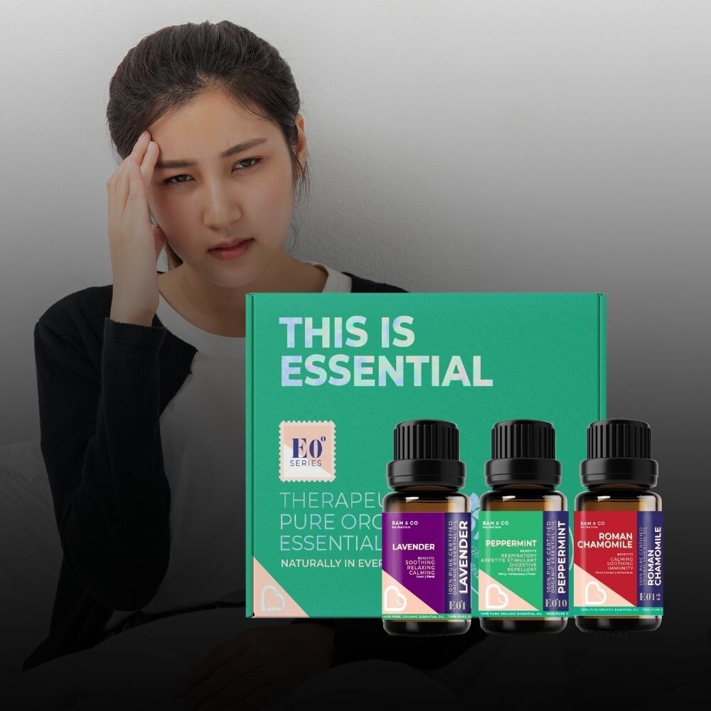 BAM & CO Morning Sickness (Nausea) Relief Kit Organic Essential Oil – 3 Types of Oil 5ml / 10ml